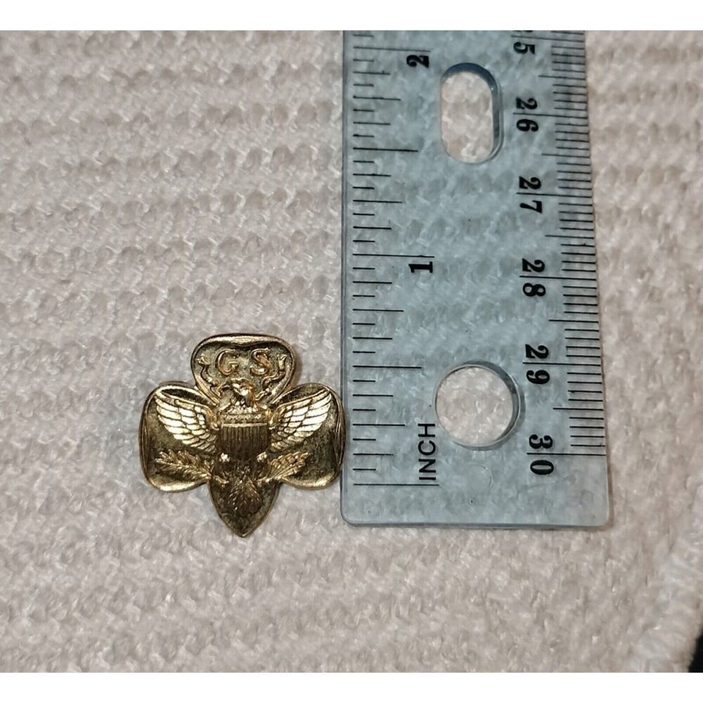 Vintage Girl Scout 1952 Korean War Type 6C Stamped Membership Pin Official Lapel - Picture 14 of 16